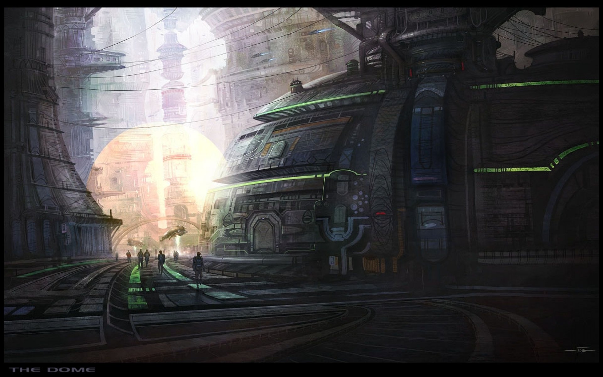 sci fi, Futuristic, City, Cities, Art, Artwork Wallpaper