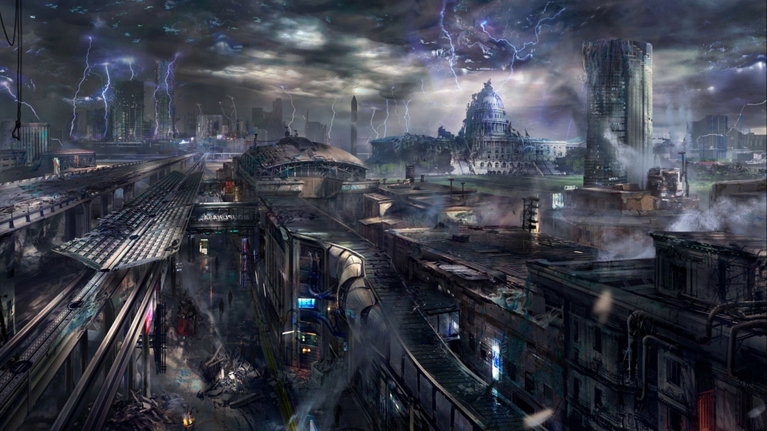 sci fi, Futuristic, City, Cities, Art, Artwork Wallpaper