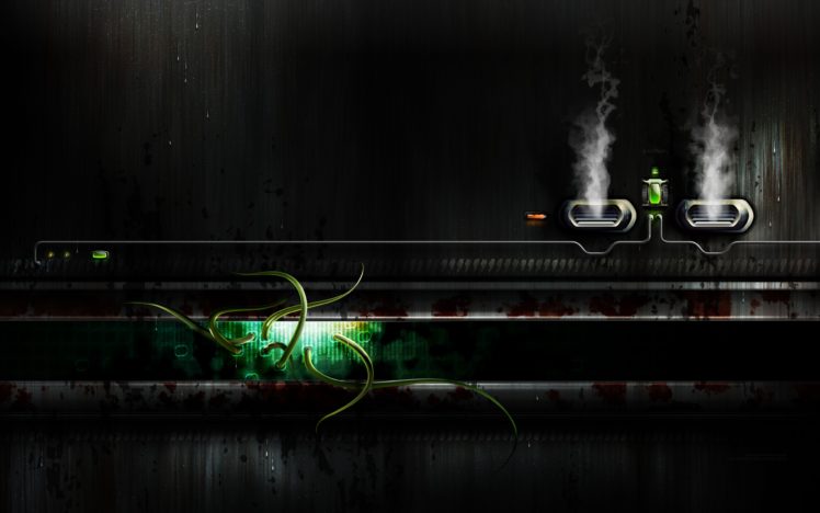 green, Tentacles, Digital, Art, Science, Fiction HD Wallpaper Desktop Background