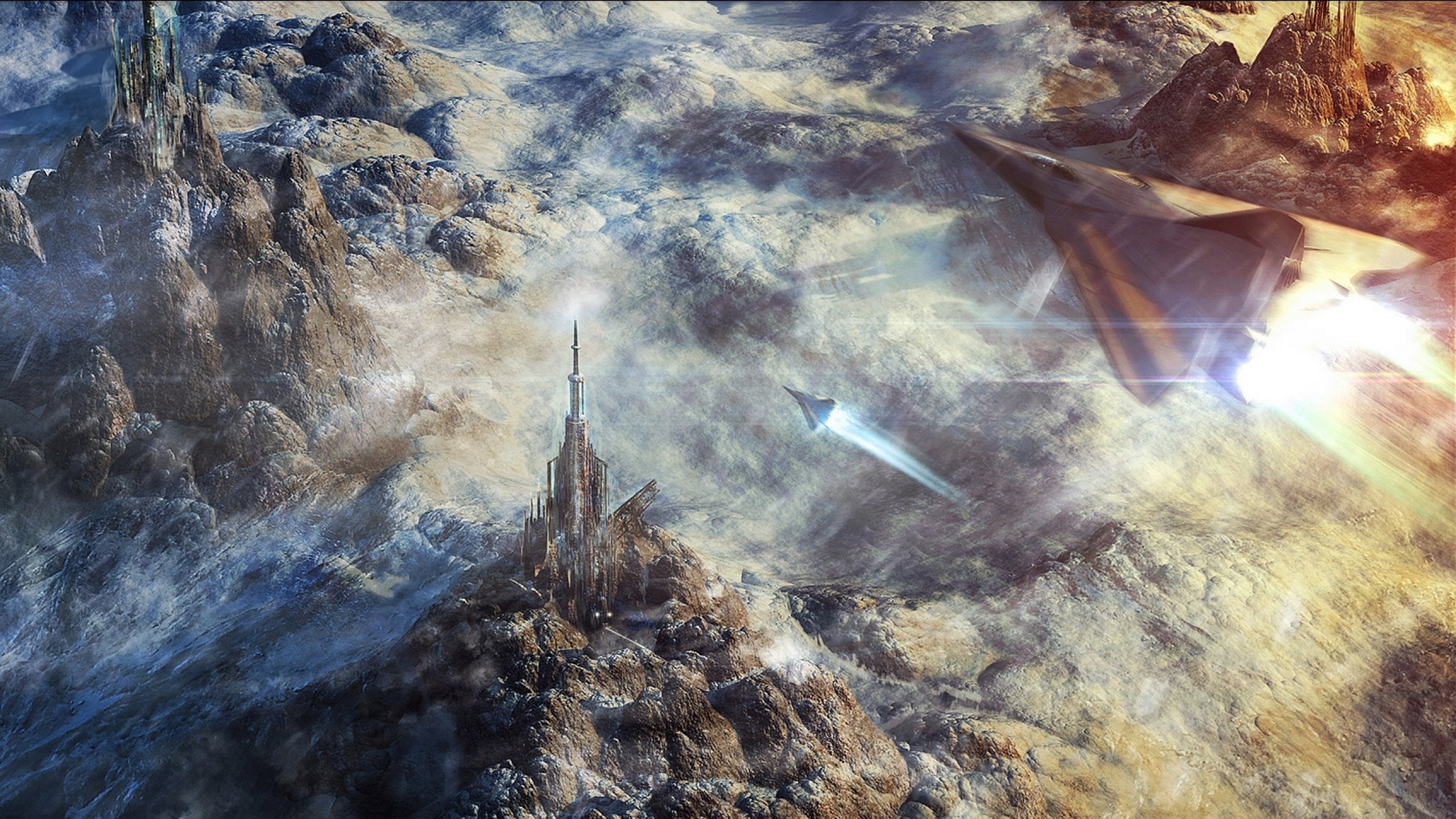 spaceship, Ship, Futuristic, Space, Art, Artwork Wallpaper