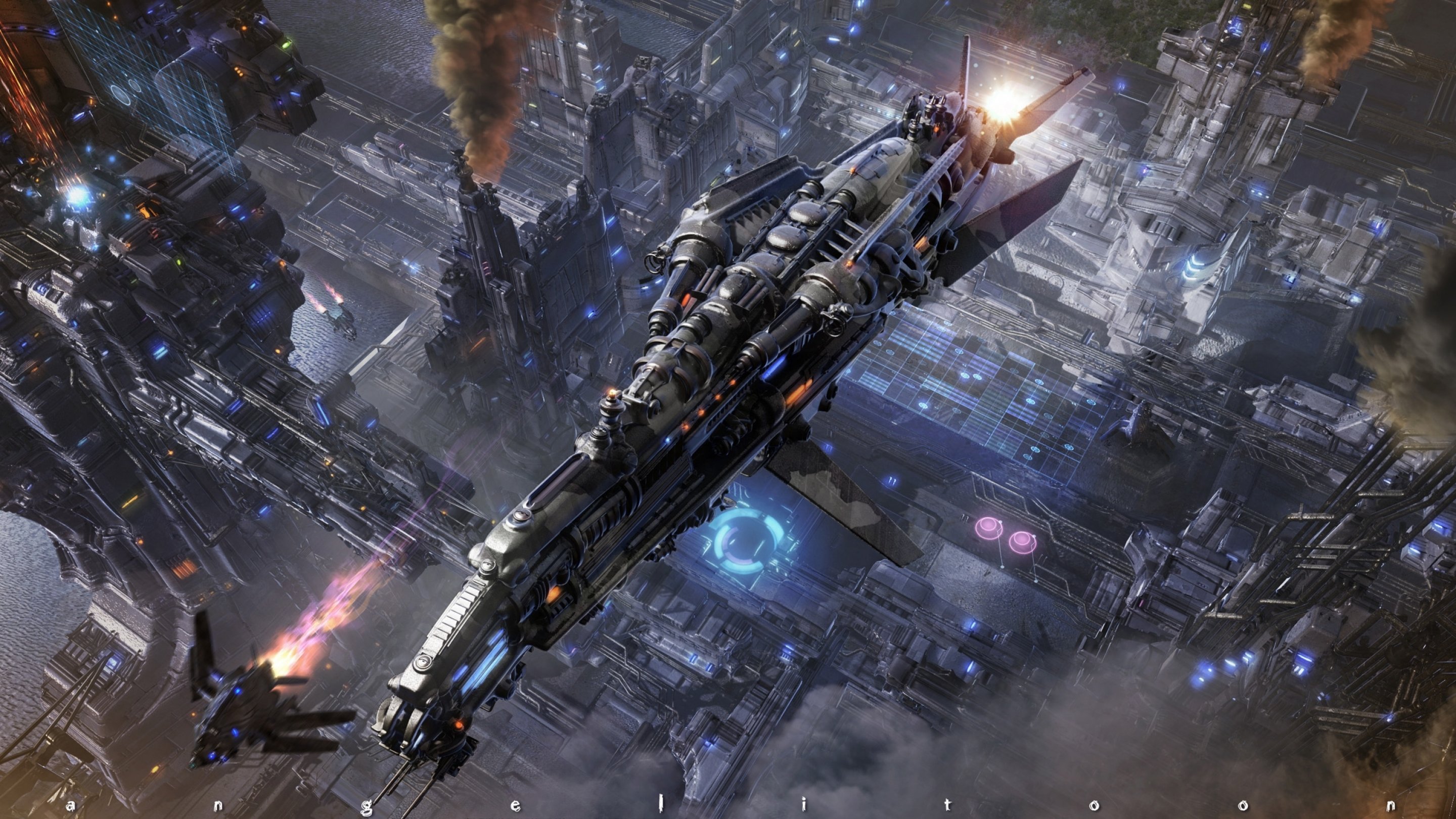 spaceship, Ship, Futuristic, Space, Art, Artwork Wallpaper