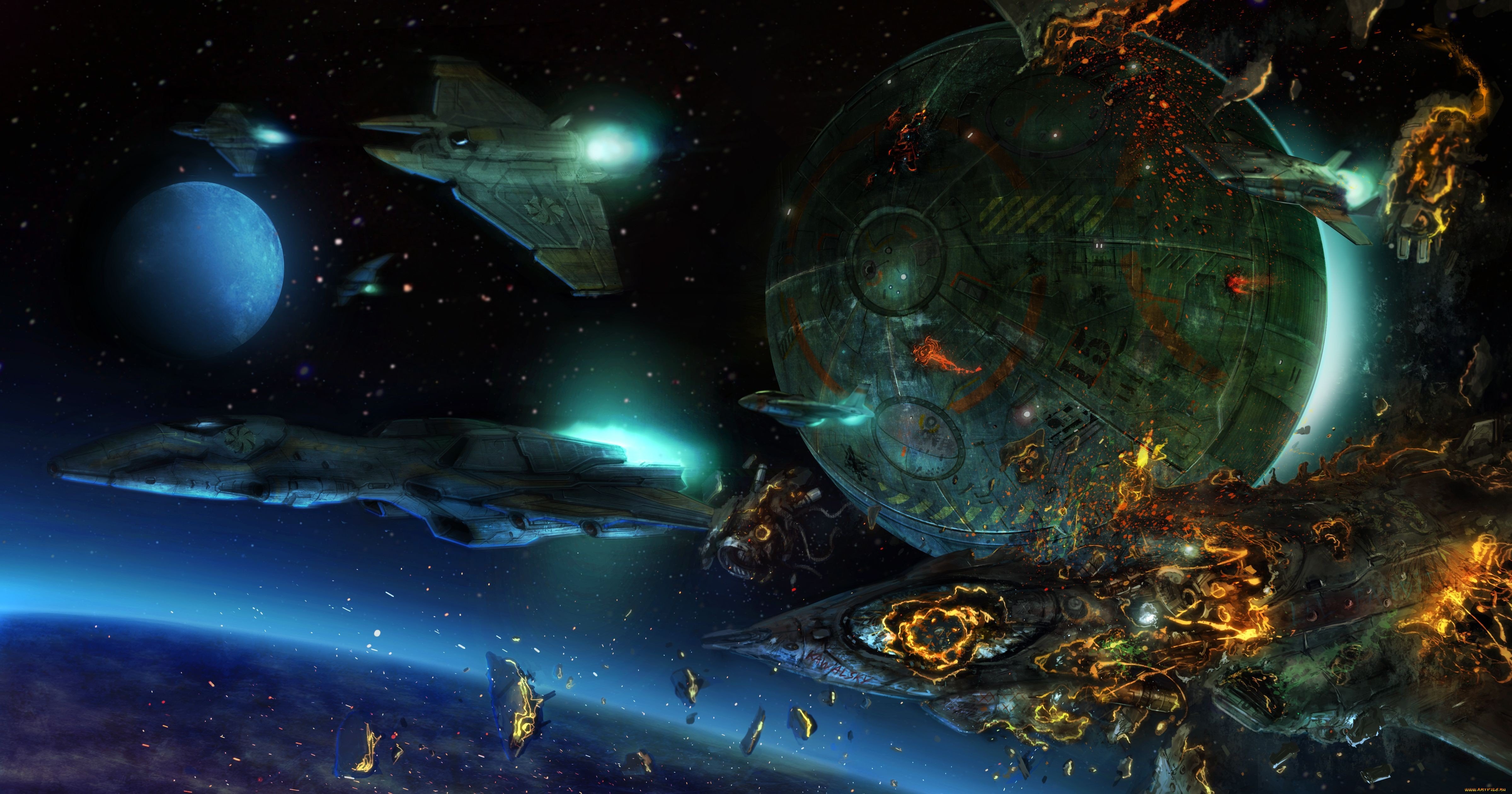 spaceship, Ship, Futuristic, Space, Art, Artwork Wallpaper