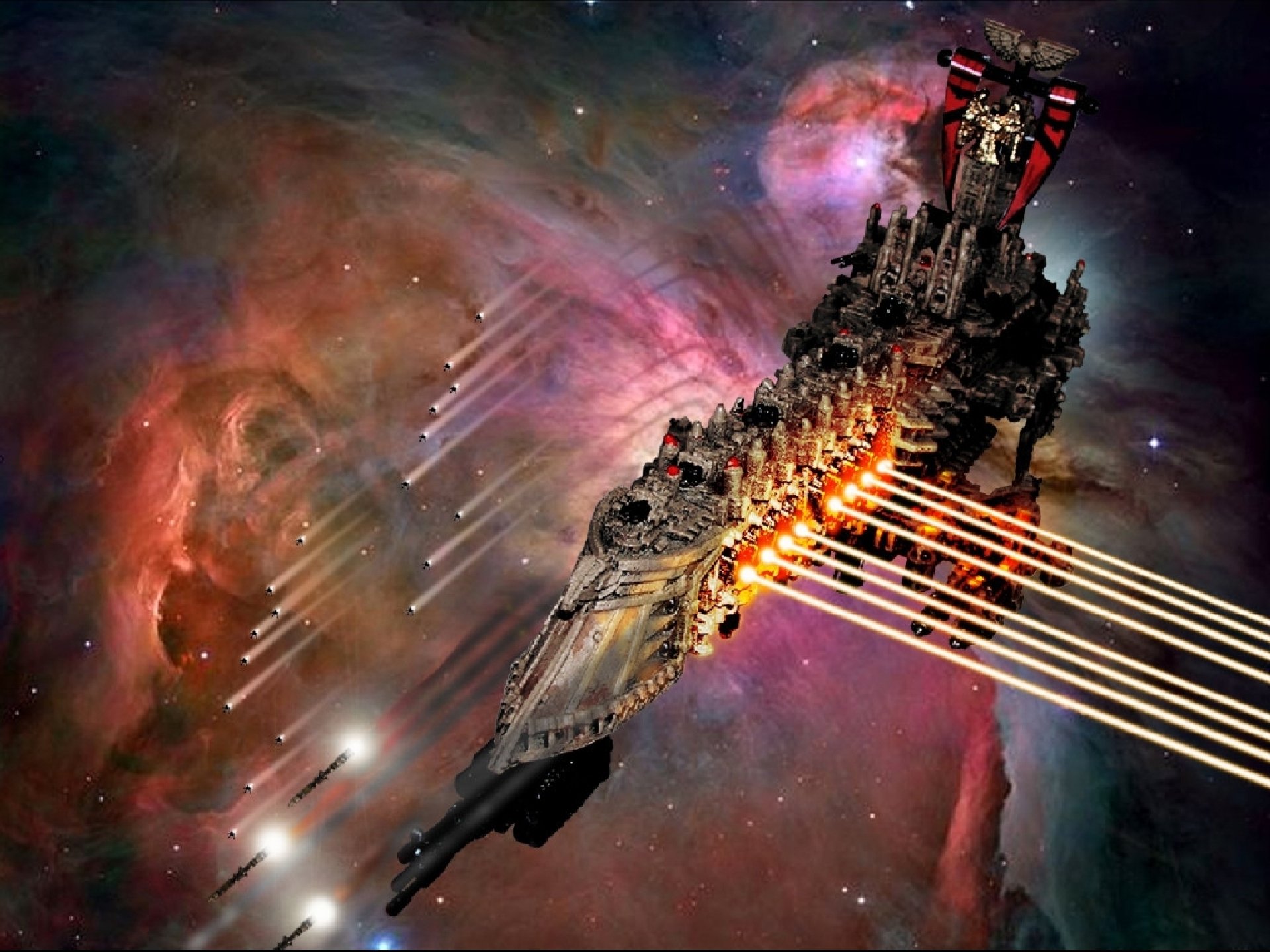 spaceship, Ship, Futuristic, Space, Art, Artwork Wallpaper