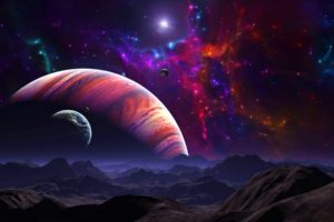 planetscape, Sci fi, Planet, Landscape, Space, Art, Artwork