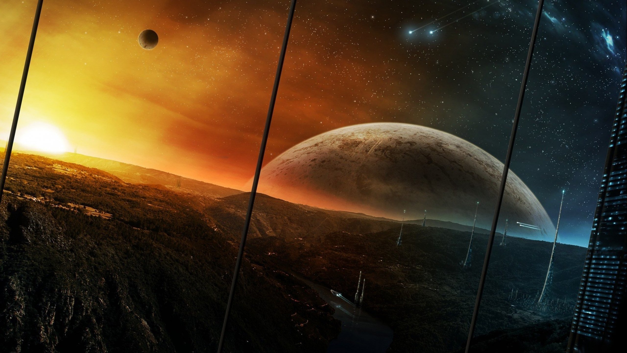 planetscape, Sci fi, Planet, Landscape, Space, Art, Artwork Wallpaper