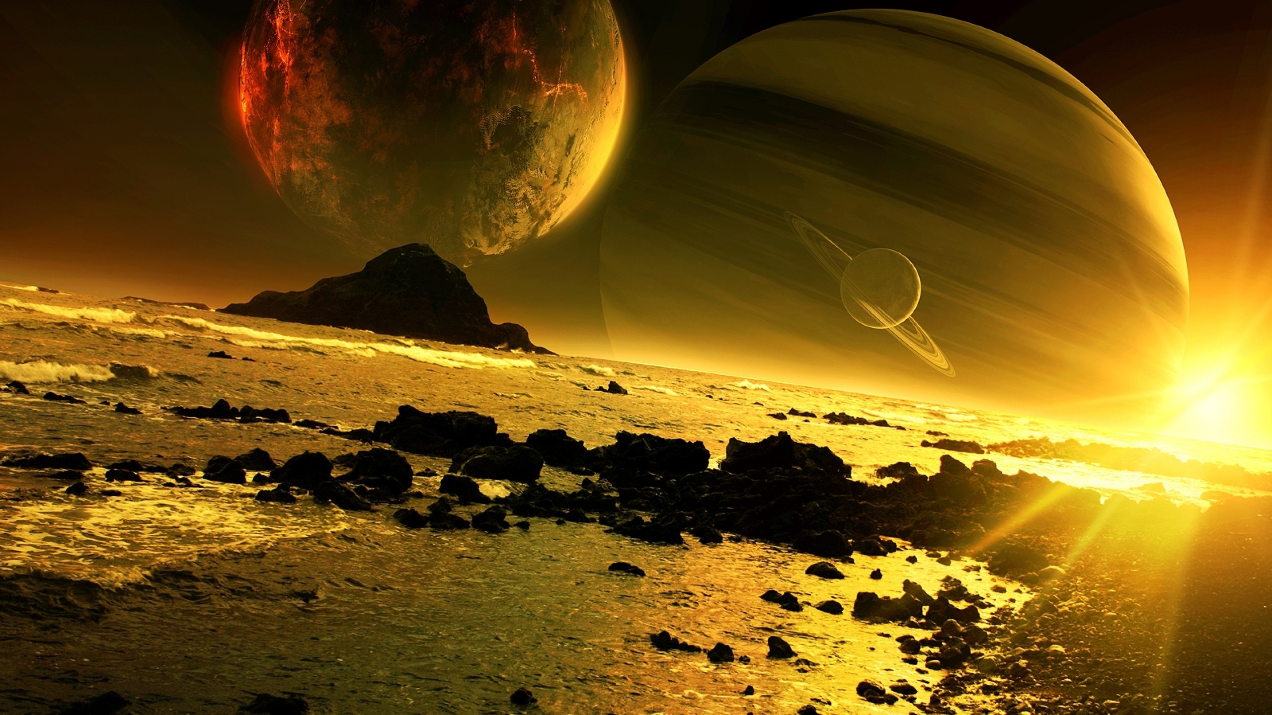 Planetscape Sci Fi Planet Landscape Space Art Artwork Wallpapers Hd Desktop And Mobile 7037