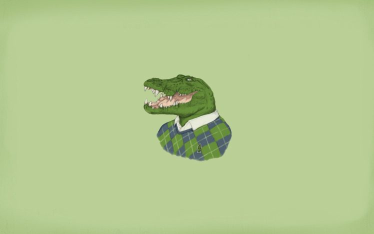 minimalistic, Humor, Crocodiles, Lacoste HD Wallpaper Desktop Background