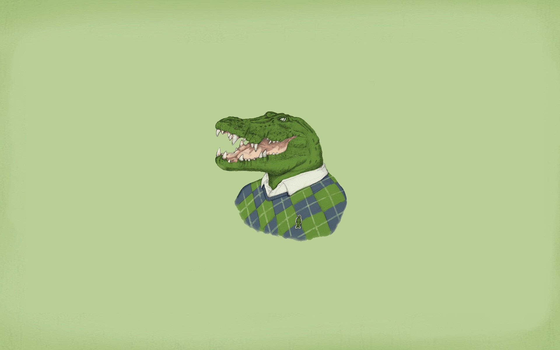 minimalistic, Humor, Crocodiles, Lacoste Wallpaper