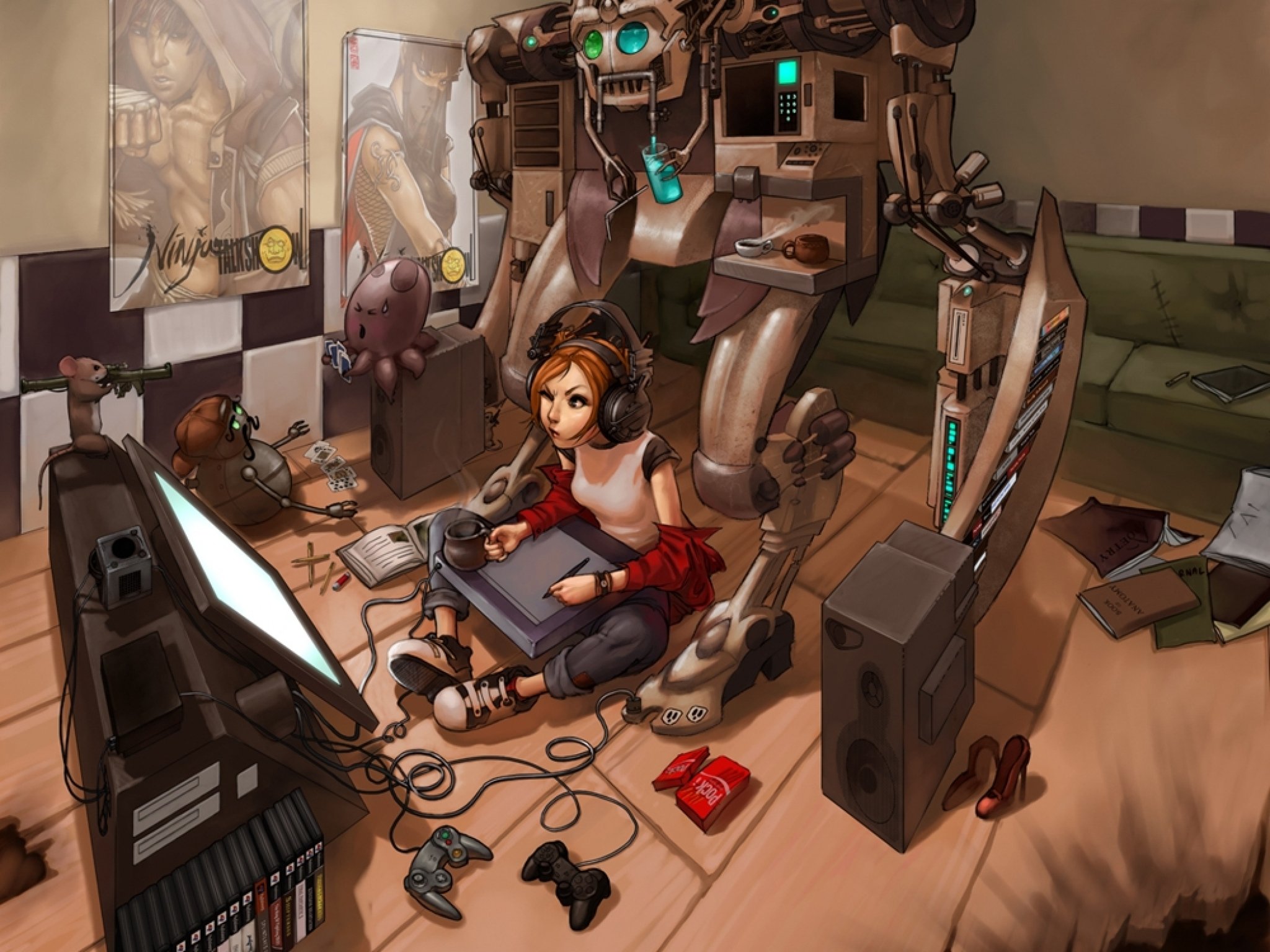 robot, Sci fi, Art, Artwork, Futuristic, Robots Wallpapers HD / Desktop and...