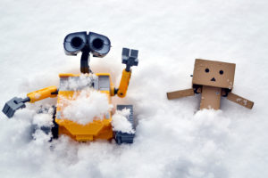 danbo, Wall e, Snow, Winter