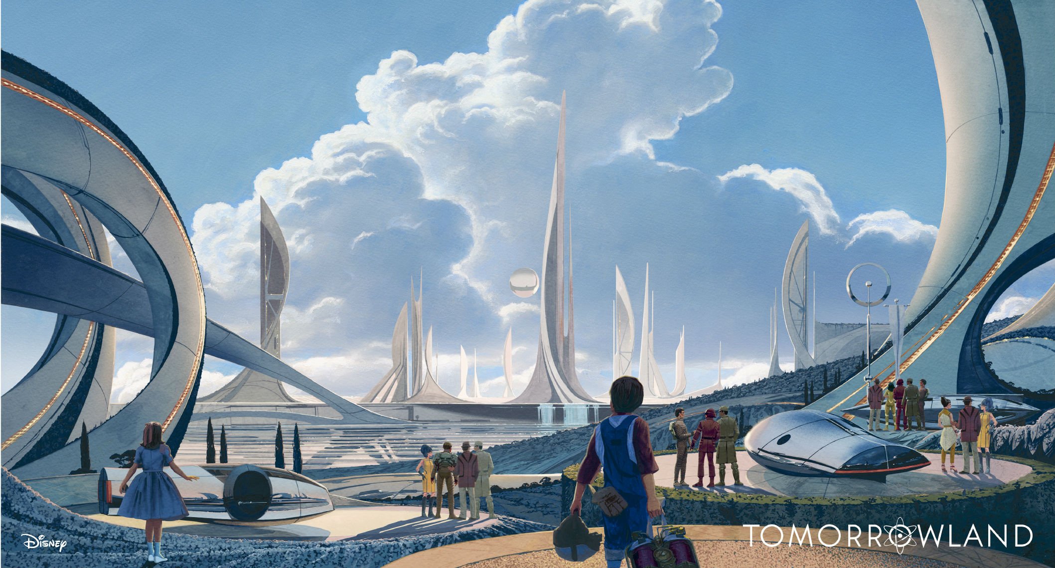 tomorrowland, Action, Adventure, Mystery, Sci fi, Fantasy, Disney, 1tomorrow, City, Cities Wallpaper