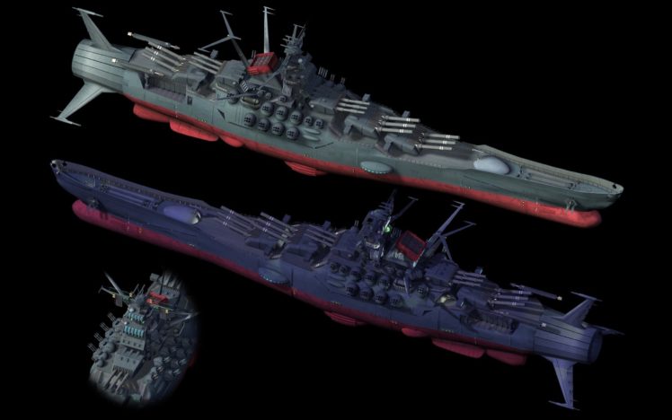 space, Battleship, Yamato, Anime, Sci fi, Science, Fiction, Futuristic, Spaceship, Ship, Boat, Anime HD Wallpaper Desktop Background