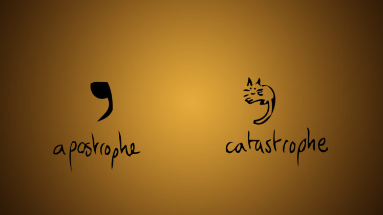 apostrophe, Catastrophe, Humor, Text, Cats HD Wallpaper Desktop Background