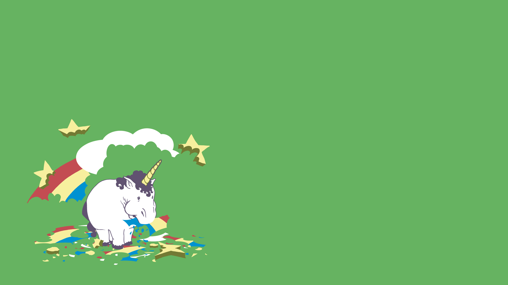 minimalistic, Humor, Unicorns, Funny, Simple Wallpaper