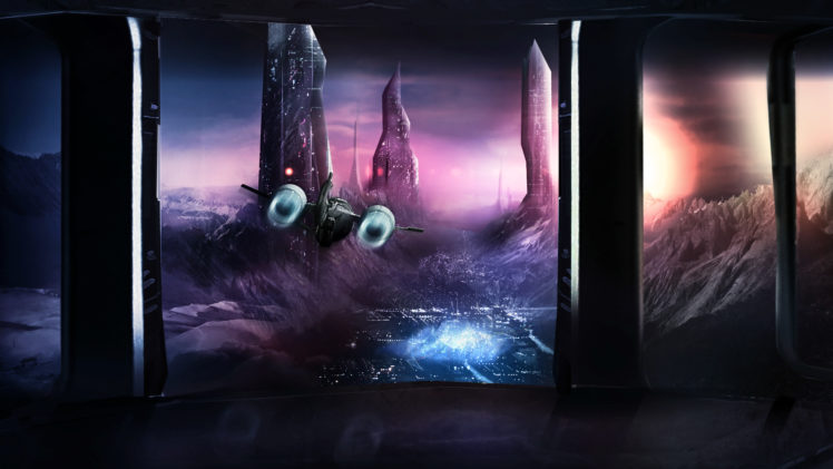 oblivion, Future, Buildings, Cities, Spaceship HD Wallpaper Desktop Background