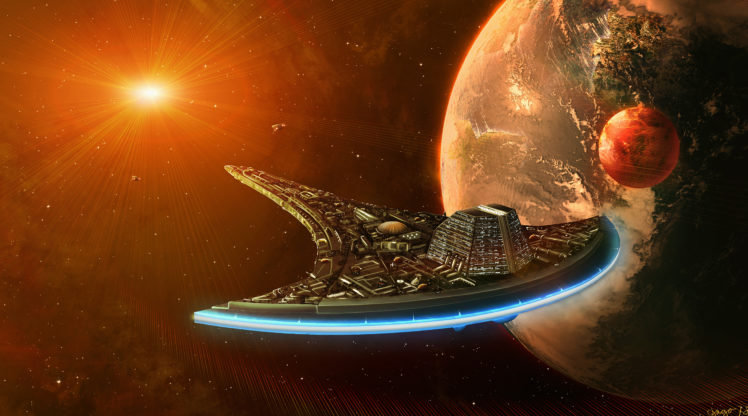 technics, Ships, Planets, Stars, Fantasy, Space HD Wallpaper Desktop Background