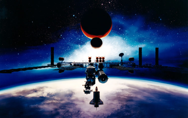 shuttle, Nasa, Space, Station, Stars, Planets HD Wallpaper Desktop Background