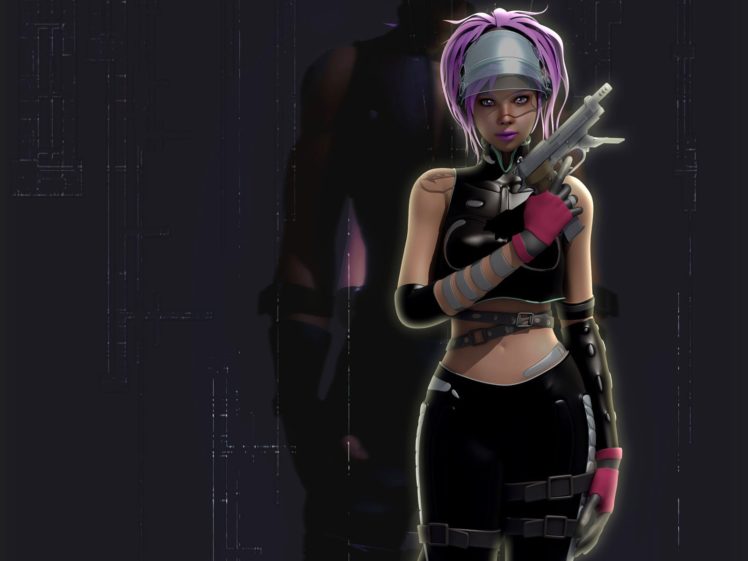 fantasy, Cyberpunk, 3d, Girls HD Wallpaper Desktop Background