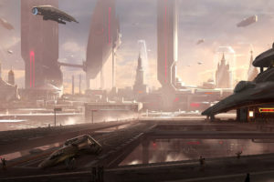 spaceships, Future, City, Spaceship, Futuristic, Cities