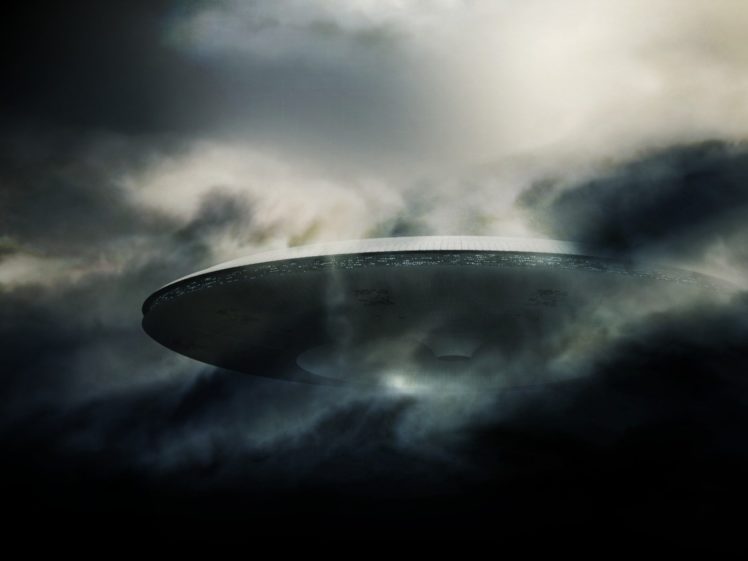 spaceship, Clouds, Ufo, Alien, Aliens, Spaceships HD Wallpaper Desktop Background