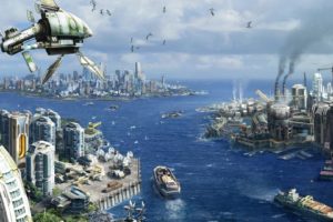 futuristic, City, Spaceship, Cities, Sci fi