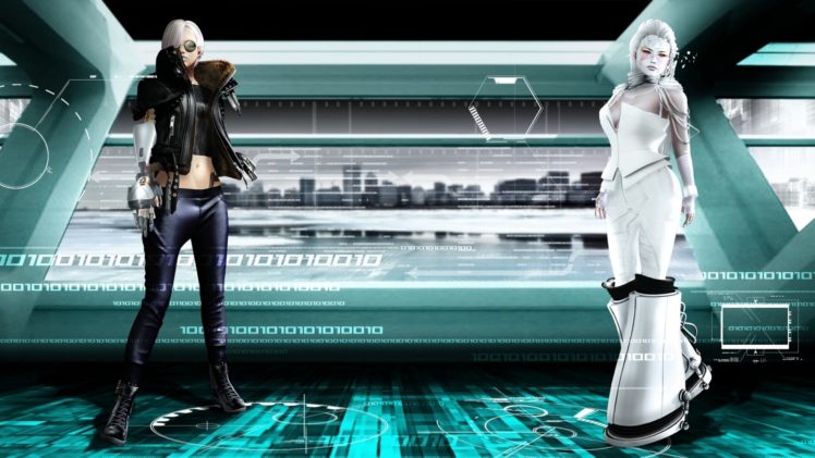 sci fi, Binary, Women, Girl, Girls HD Wallpaper Desktop Background