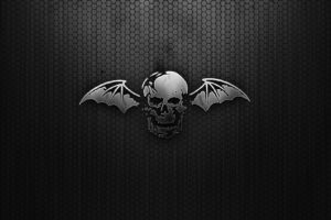 black, Skull, Wings, Mesh, 74330, 1920×1080