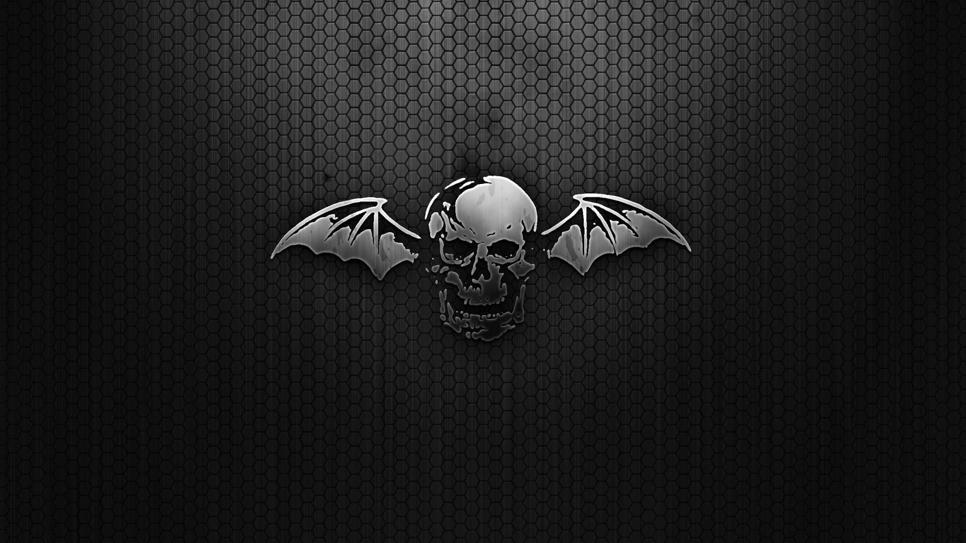 black, Skull, Wings, Mesh, 74330, 1920x1080 Wallpaper