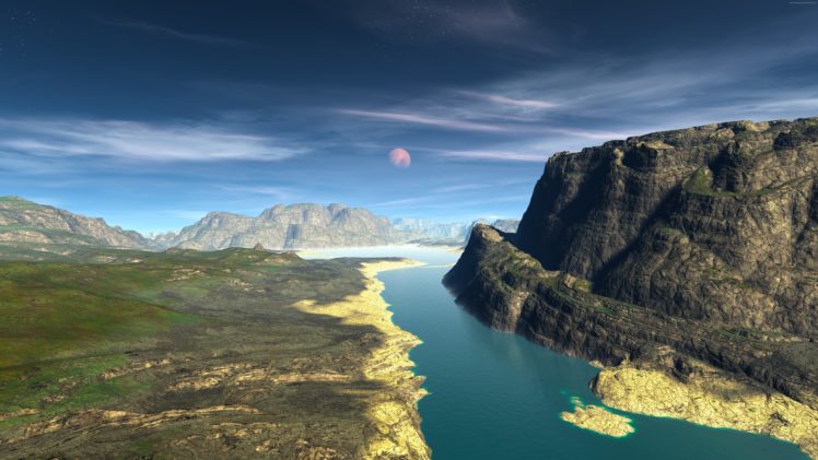 landscape, River 8k HD Wallpaper Desktop Background