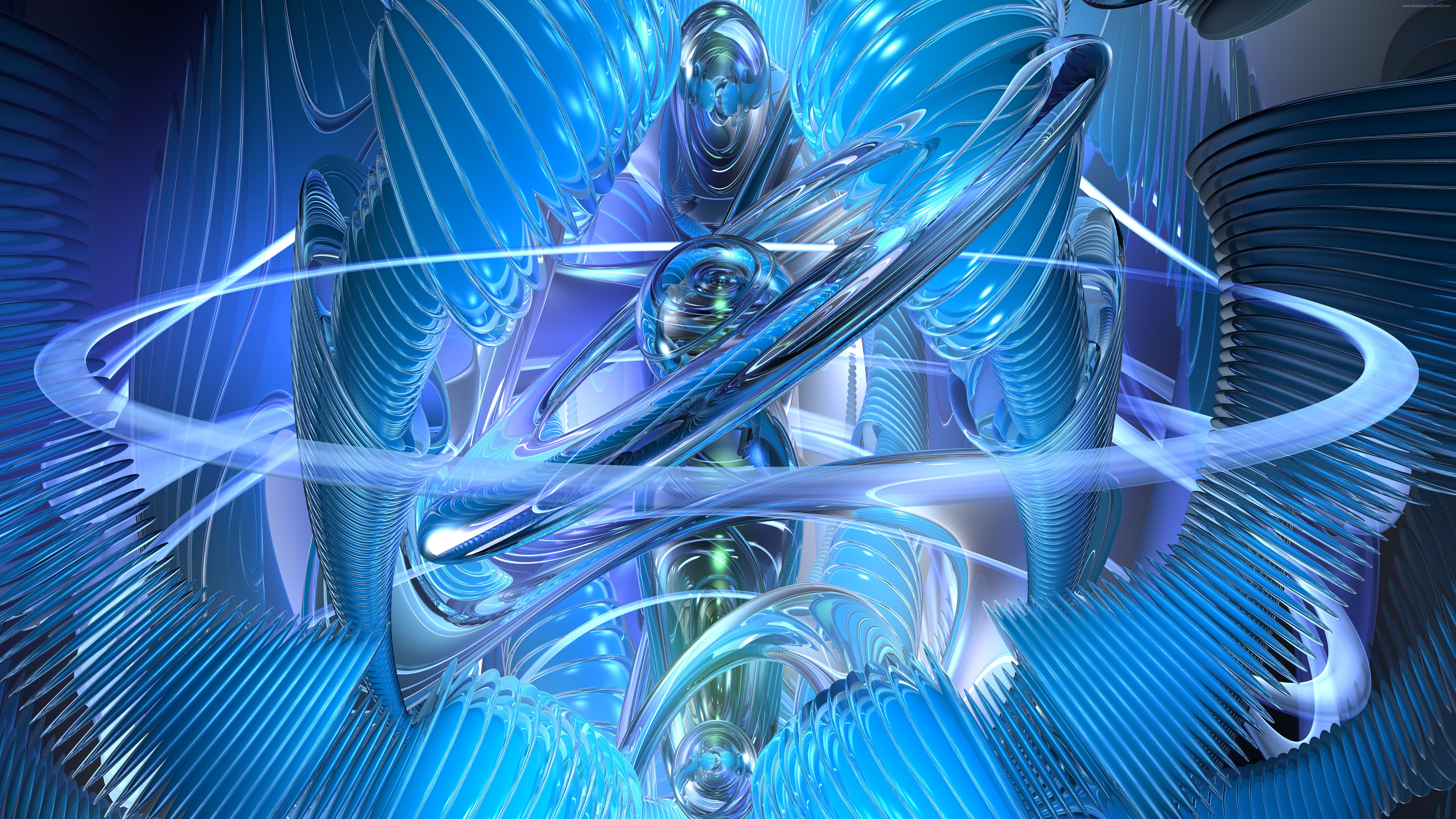 crystal, Blue7680x4320 Wallpaper