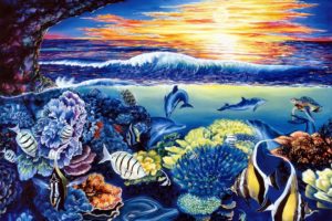 dolphins, Dolphin, Ocea, Sea, Underwater, Belinda, Leigh, Dolphins, Fish, Corals, Sea, Sunset, Turtles, Art