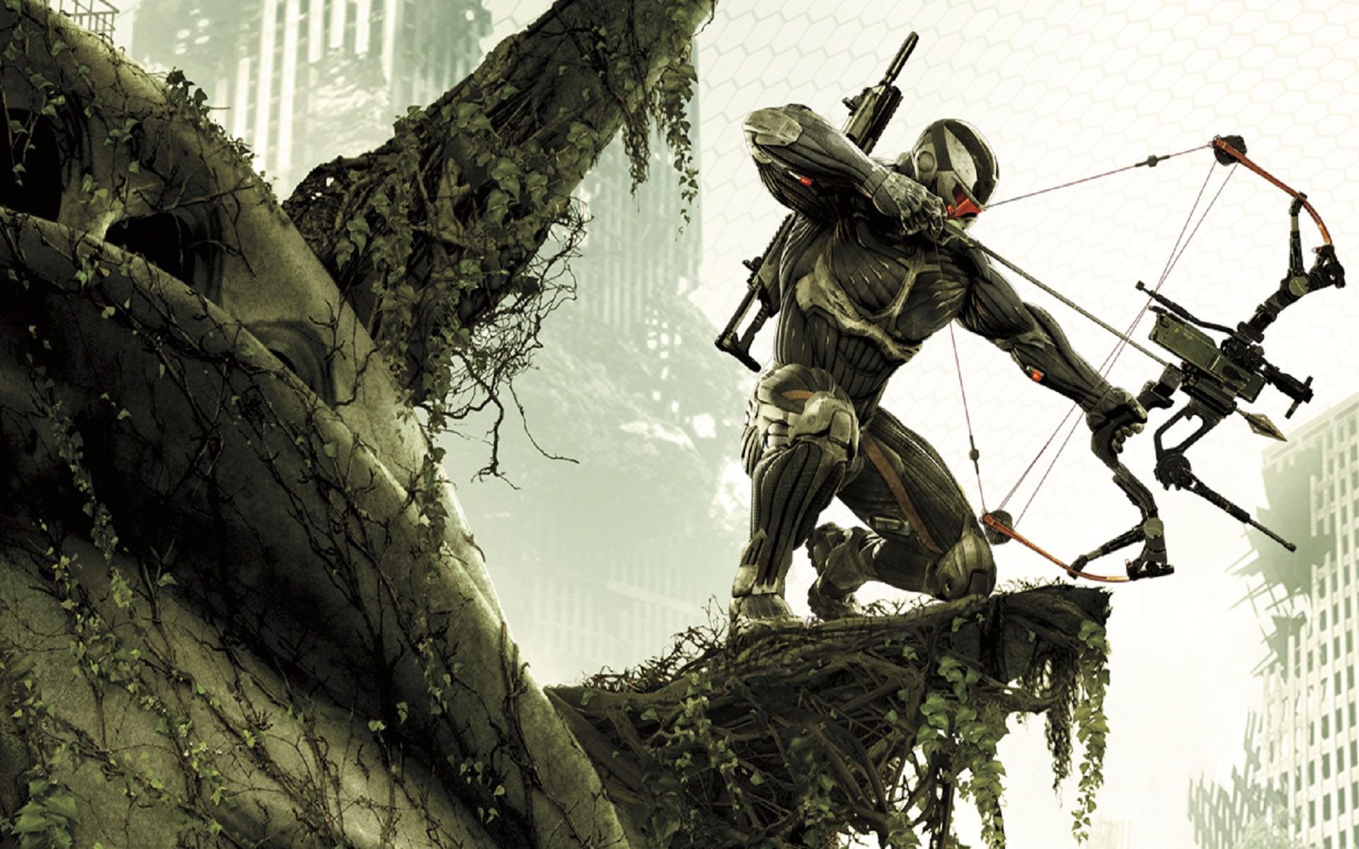 crysis, Sci fi, Fps, Shooter, Action, Fighing, Futuristic, Warrior, Archer, Military Wallpaper
