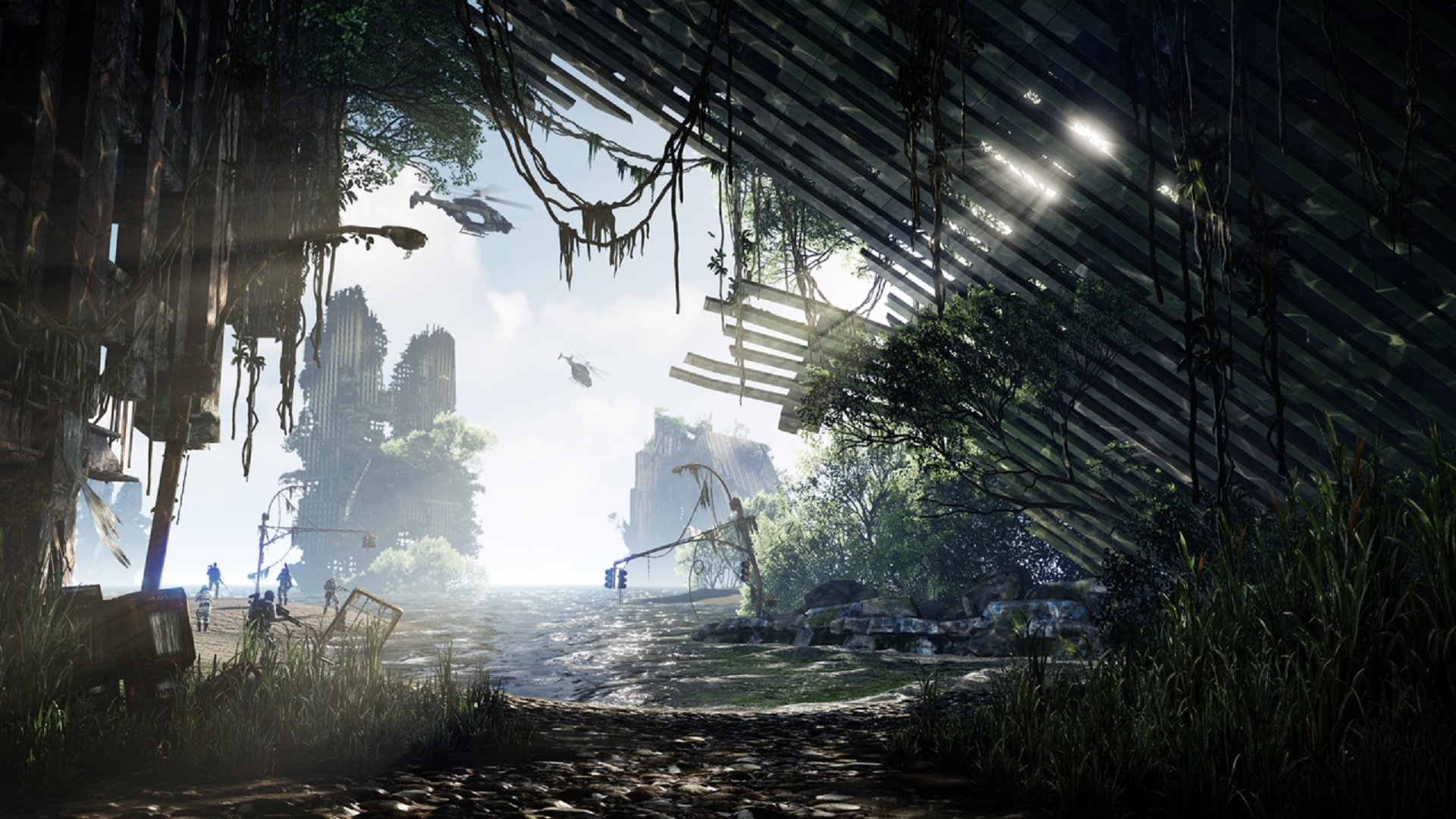 crysis, Sci fi, Fps, Shooter, Action, Fighing, Futuristic, Warrior, Military, Apocalyptic Wallpaper