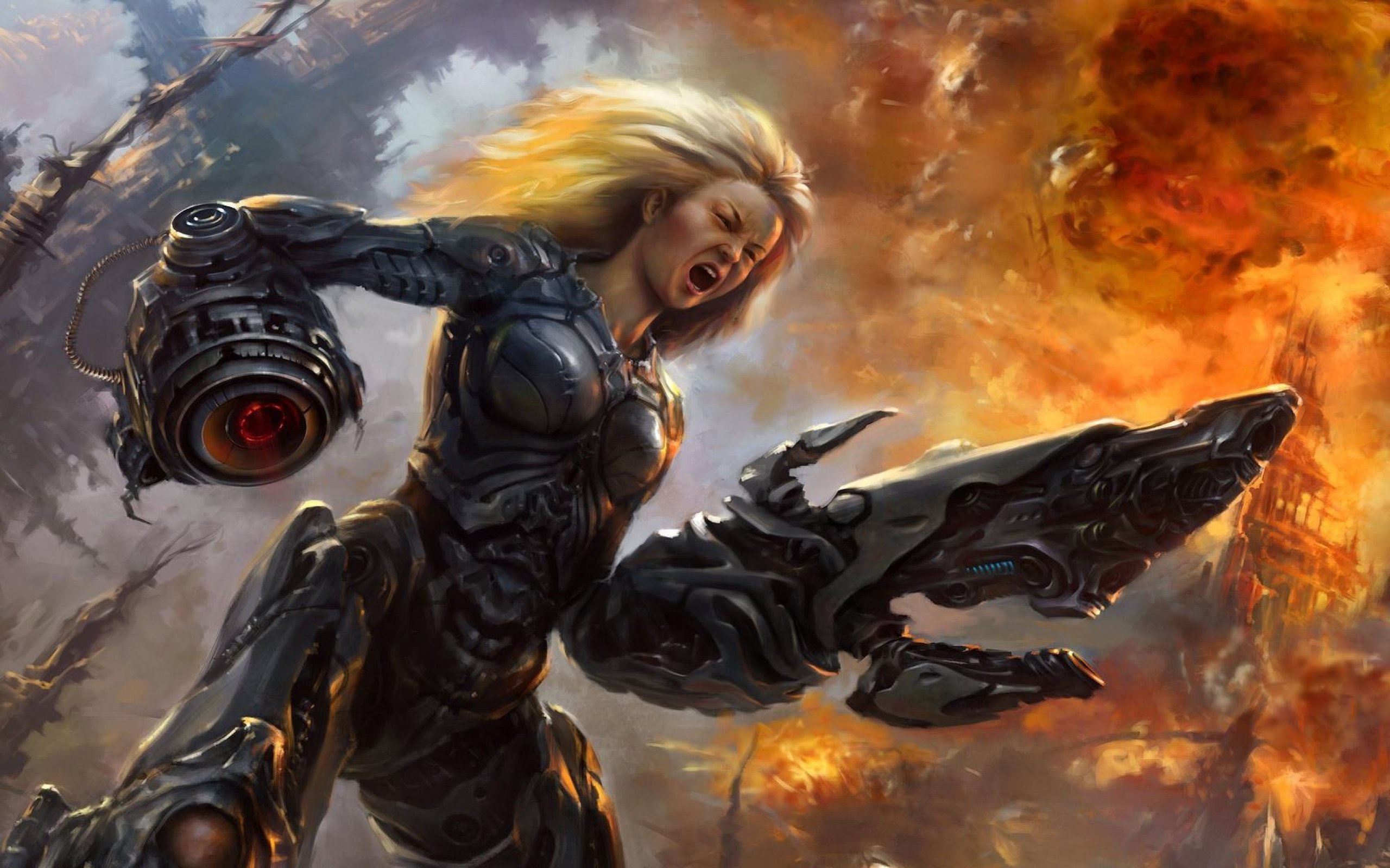 cyborg, Robot, Sci fi, Futuristic, Technics Wallpaper