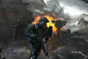 halo, Shooter, Fps, Action, Fighting, Warrior, Sci fi, Futuristic, Armor, Cyborg, Robot