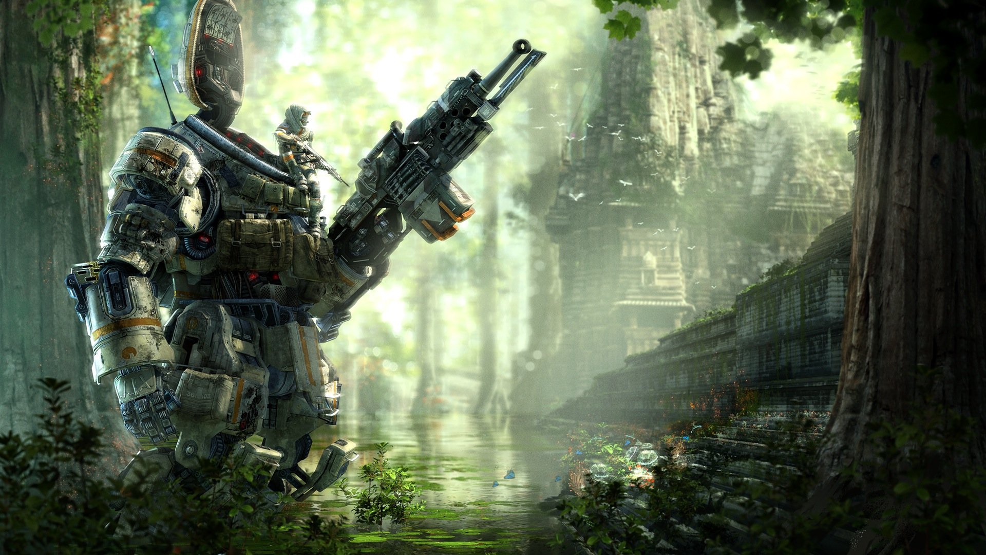 titanfall, Sci fi, Mecha, Robot, Futuristic, Mecha, Warrior Wallpaper