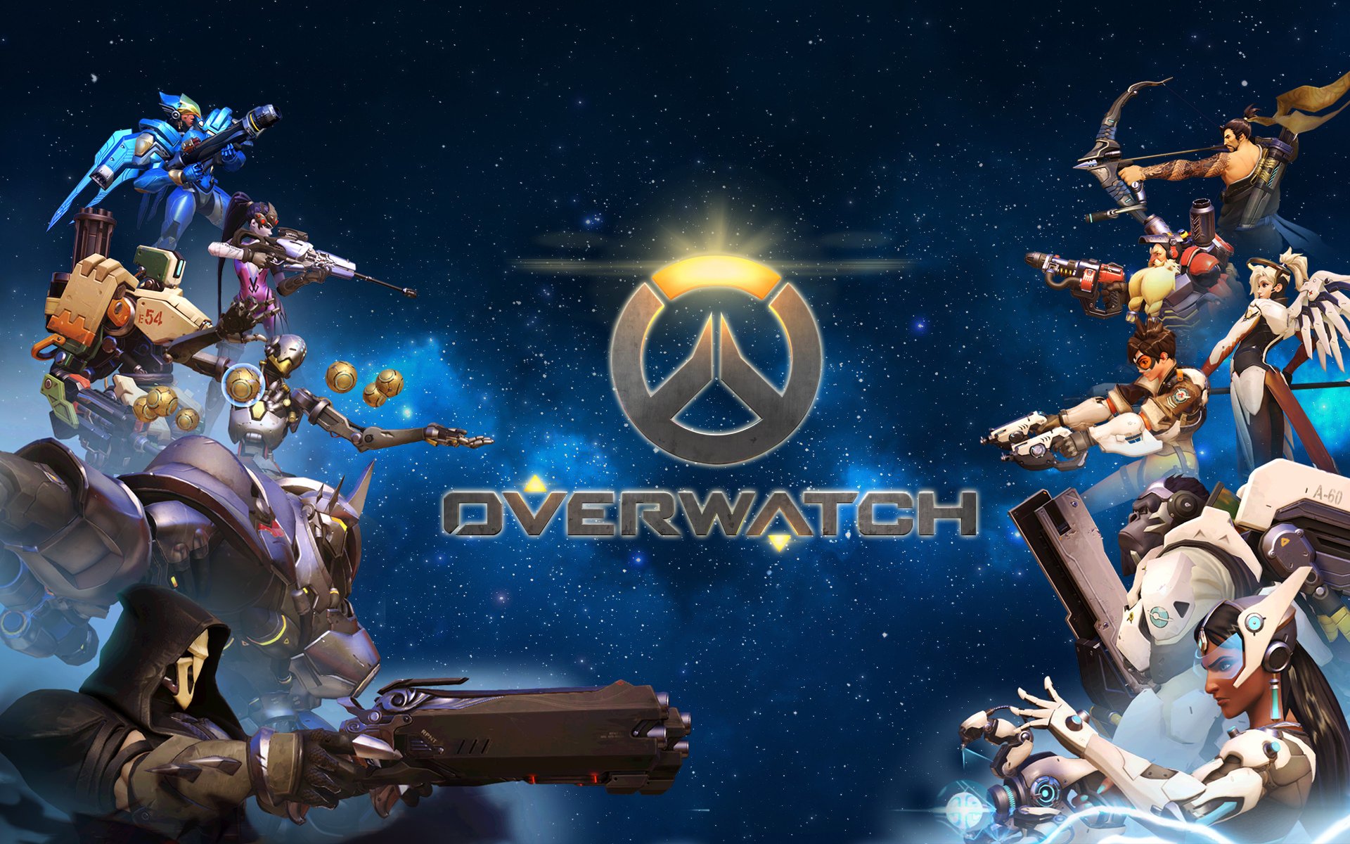 overwatch, Shooter, Action, Fighting, Mecha, Sci fi, Futuristic, Warrior, Poster Wallpaper