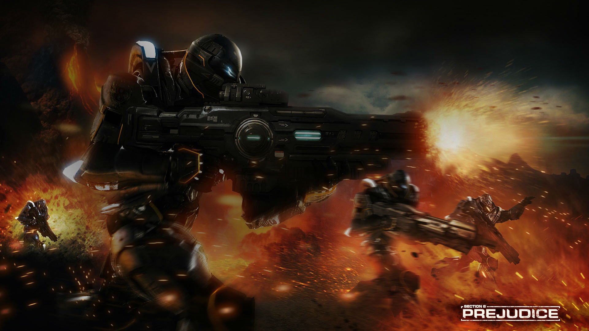 section, 8, Action, Fighting, Futuristic, Sci fi, Warrior, Shooter, 1sect8, Fps, Armor, Suit, Poster Wallpaper