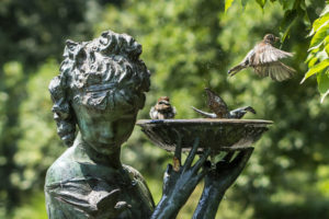 statue, Gothic, Park, Metal, Bronze, Artistic, Photography, Animals, Birds, Green, Flight, Fly, Flying