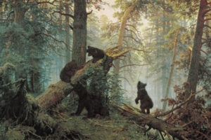 shishkin, Painting, Bears, Bear, Paintings, Trees