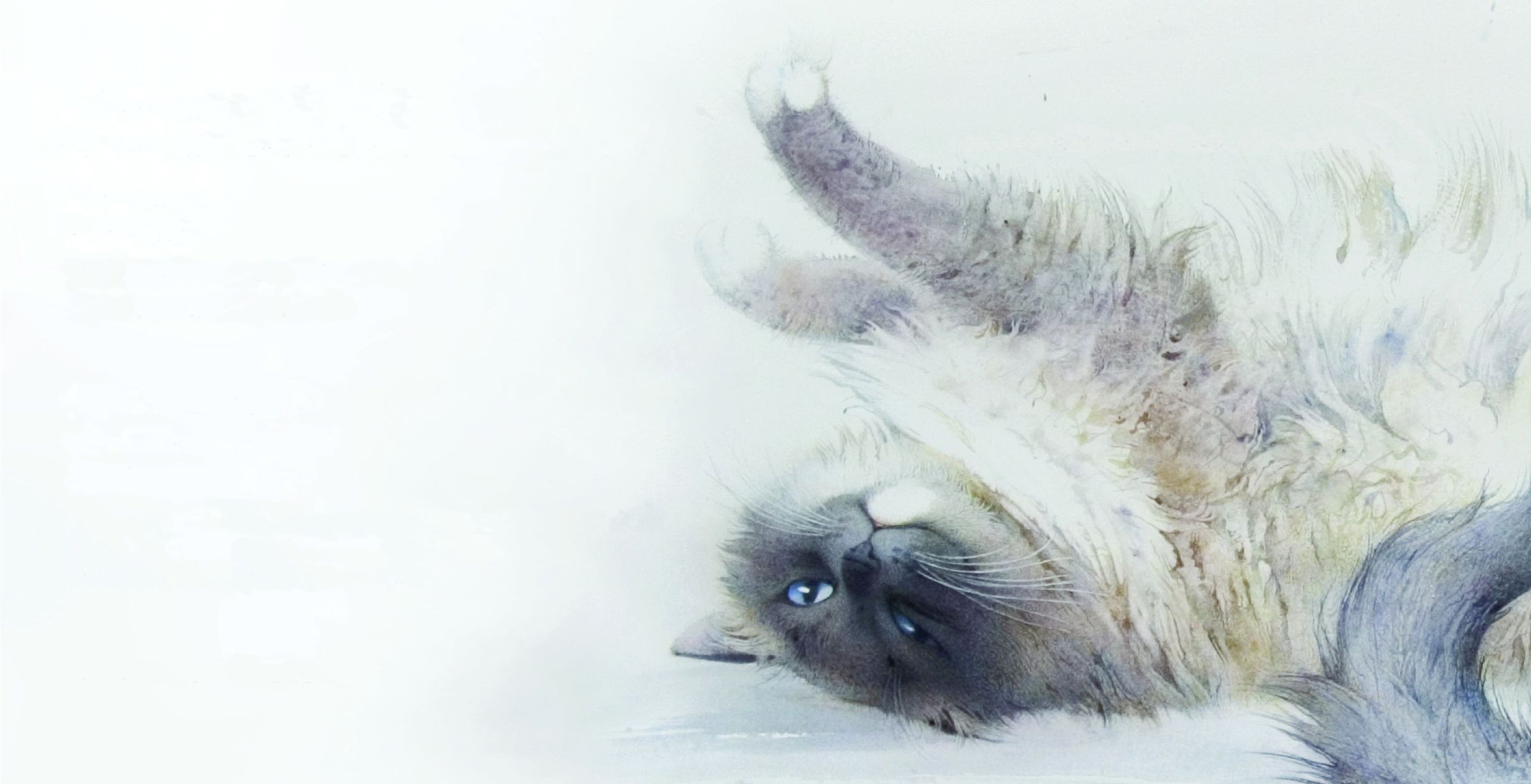 painting, Watercolor, Art, Cat, Stretching Wallpaper