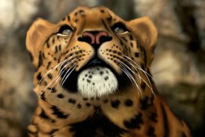 cat, Leopard, Wild, Art, Predator