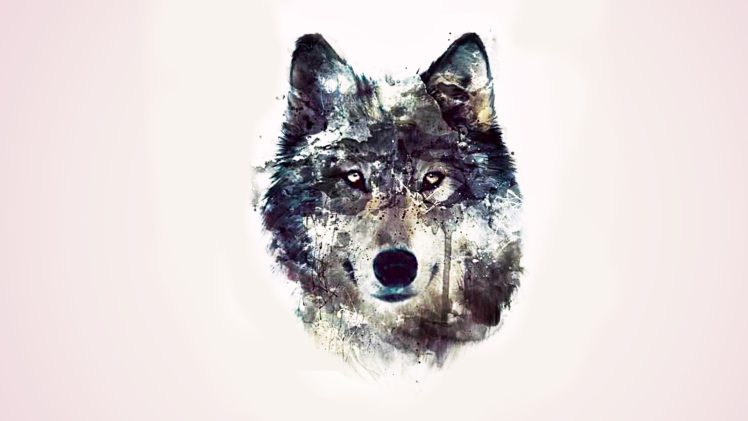 abstraction, Wolves, Background, Eyes, Wolf, Abstract HD Wallpaper Desktop Background