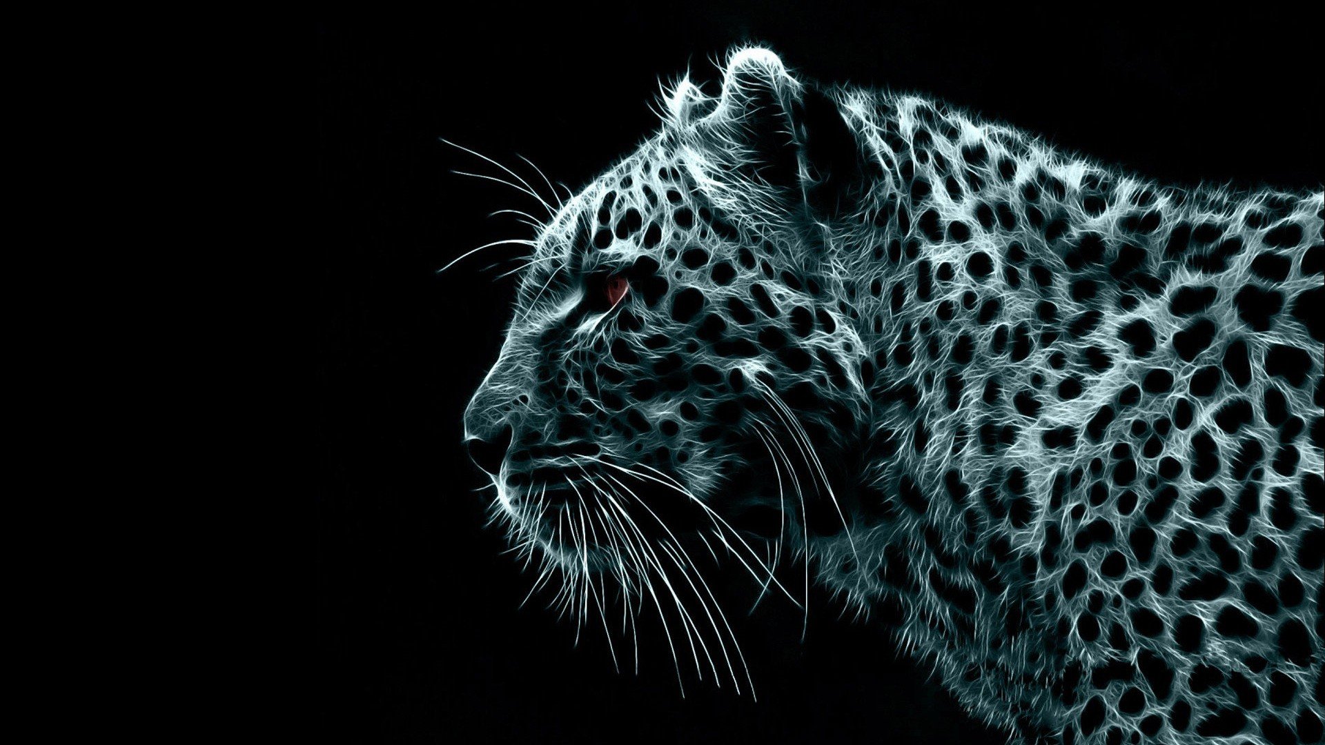 jaguar, Cat, Black, Blue, Bispy, Agressive Wallpaper
