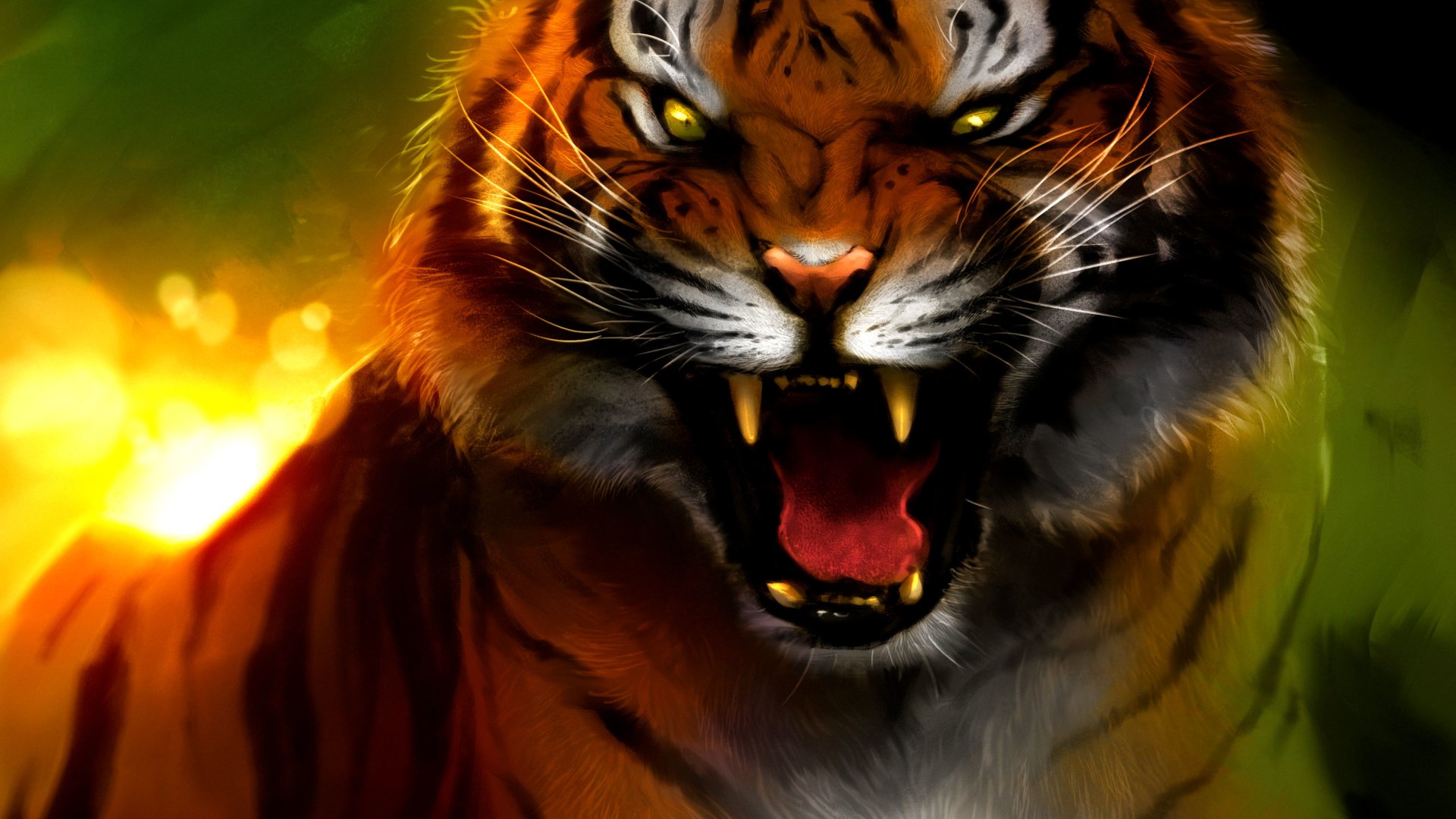 tiger, Cat, Predator, Cats, Fantasy, Asian, Oriental, Nature, Jungle Wallpaper