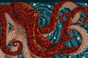 octopus, Sealife, Underwater, Ocean, Sea, Art, Artwork