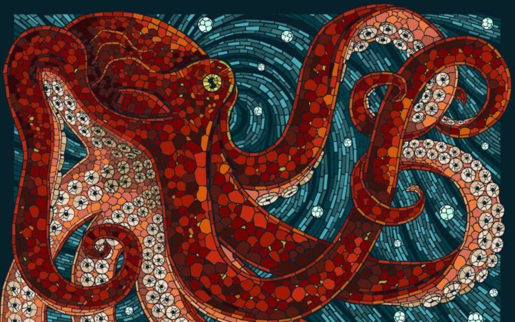 octopus, Sealife, Underwater, Ocean, Sea, Art, Artwork HD Wallpaper Desktop Background