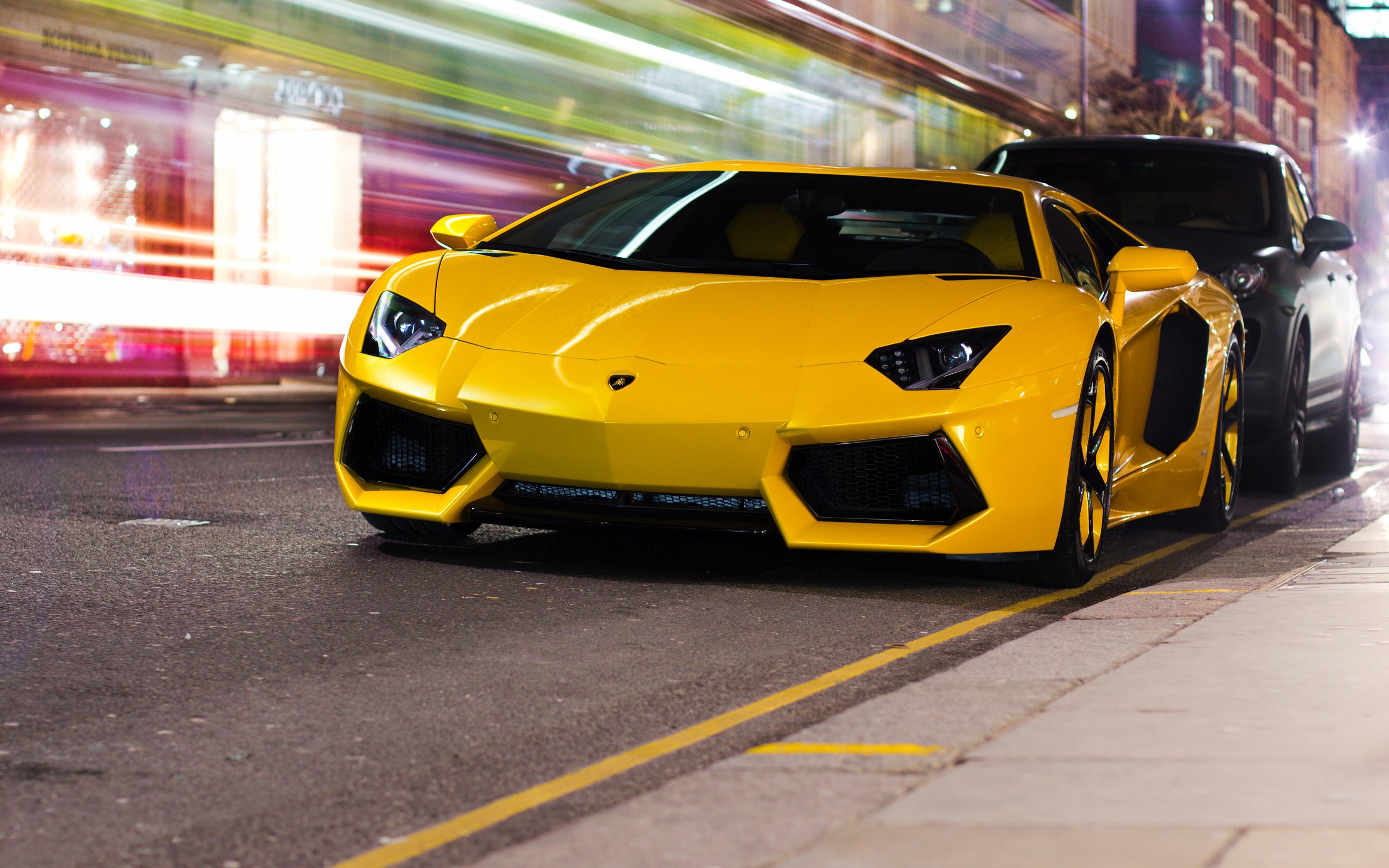 streets, Cars, Lamborghini, Vehicles, Lamborghini, Aventador, Sport, Cars, Yellow, Cars Wallpaper