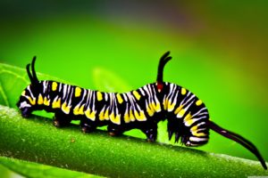 caterpillar, Macro wallpaper 3840x2400
