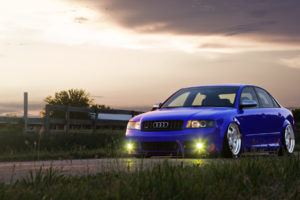 audi, Vehicles, Cars, Stance, Tuning, Low, Wheels, Lights, Roads, Sky, Clouds, Grass